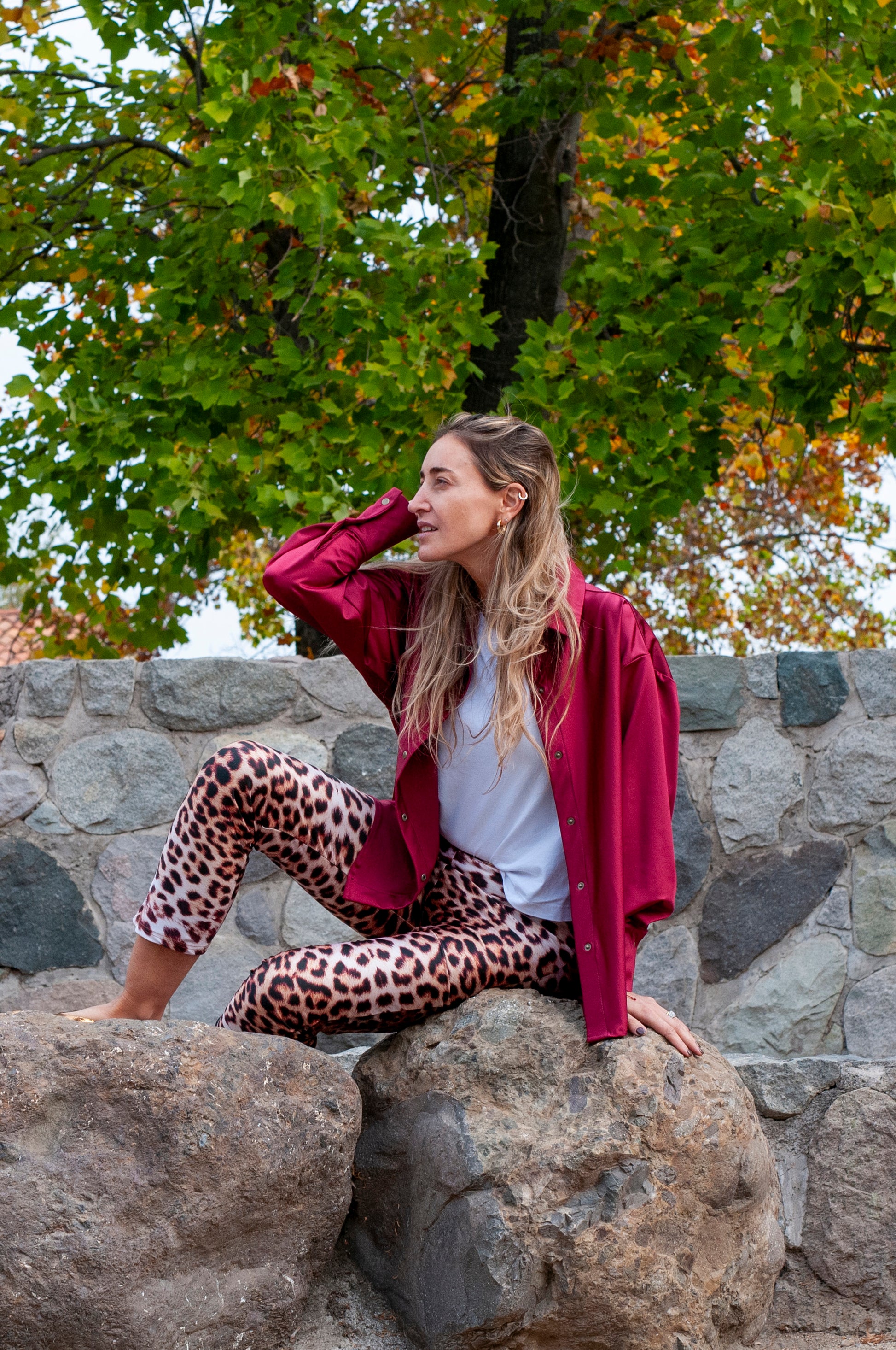 Camisa Mauritiana - Burdeo