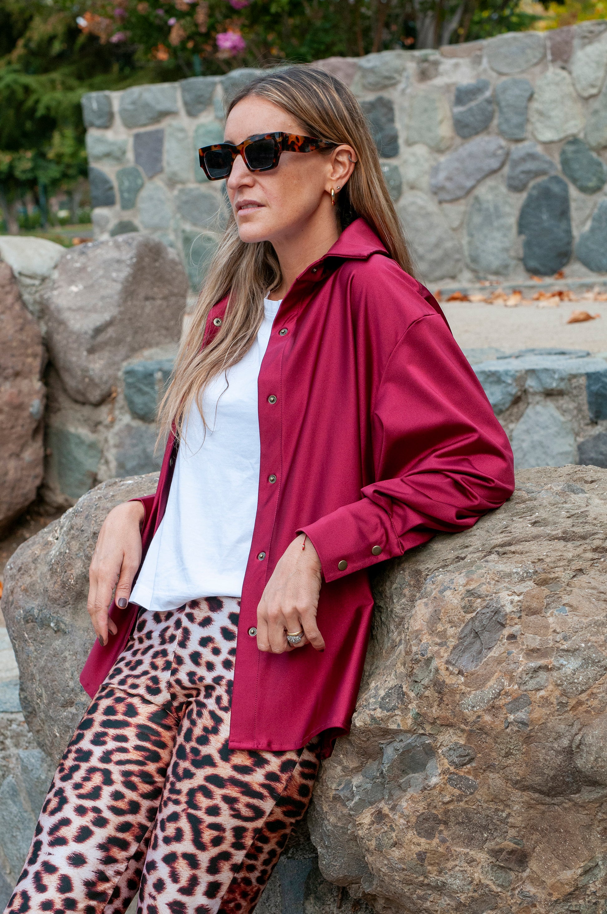 Camisa Mauritiana - Burdeo