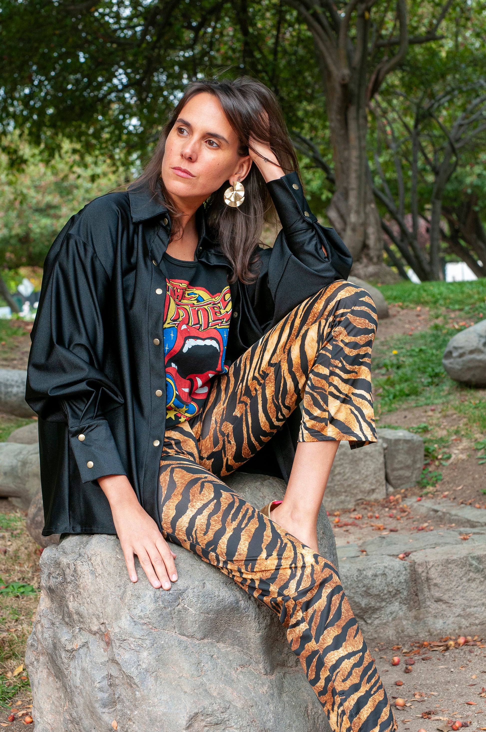 Camisa Mauritiana - Negro