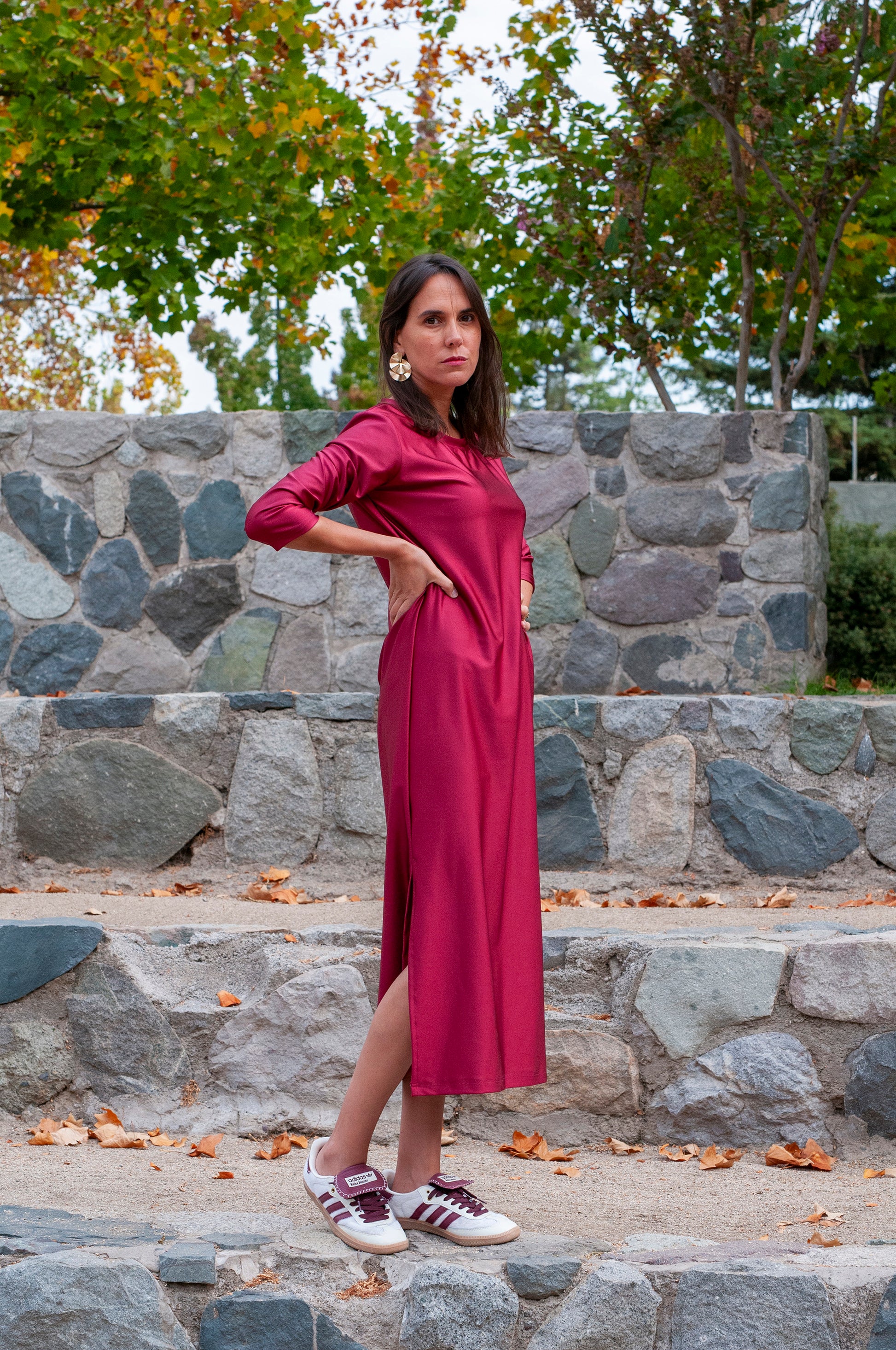 Vestido Gambia - Burdeo